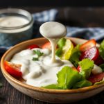 وعاء تتبيلة رانش كريمية بالبوترميلك مع أعشاب طازجة