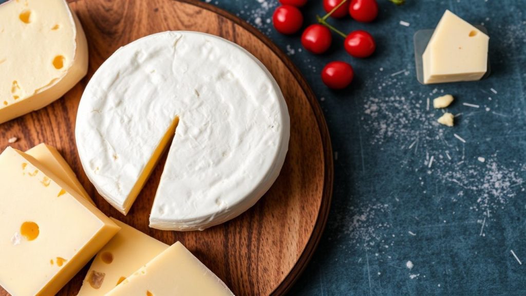 قطعة جبن منزلي كريمي على لوح توضح عوامل الطعم الباهت