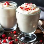 Creamy frozen kefir swirled in bowl with fresh berries and wooden spoon
