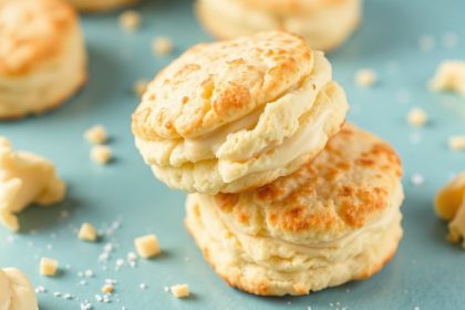 بسكويت منفوخ وطري على طبق، يلمح إلى أسرار قوامه الهش والنعومة