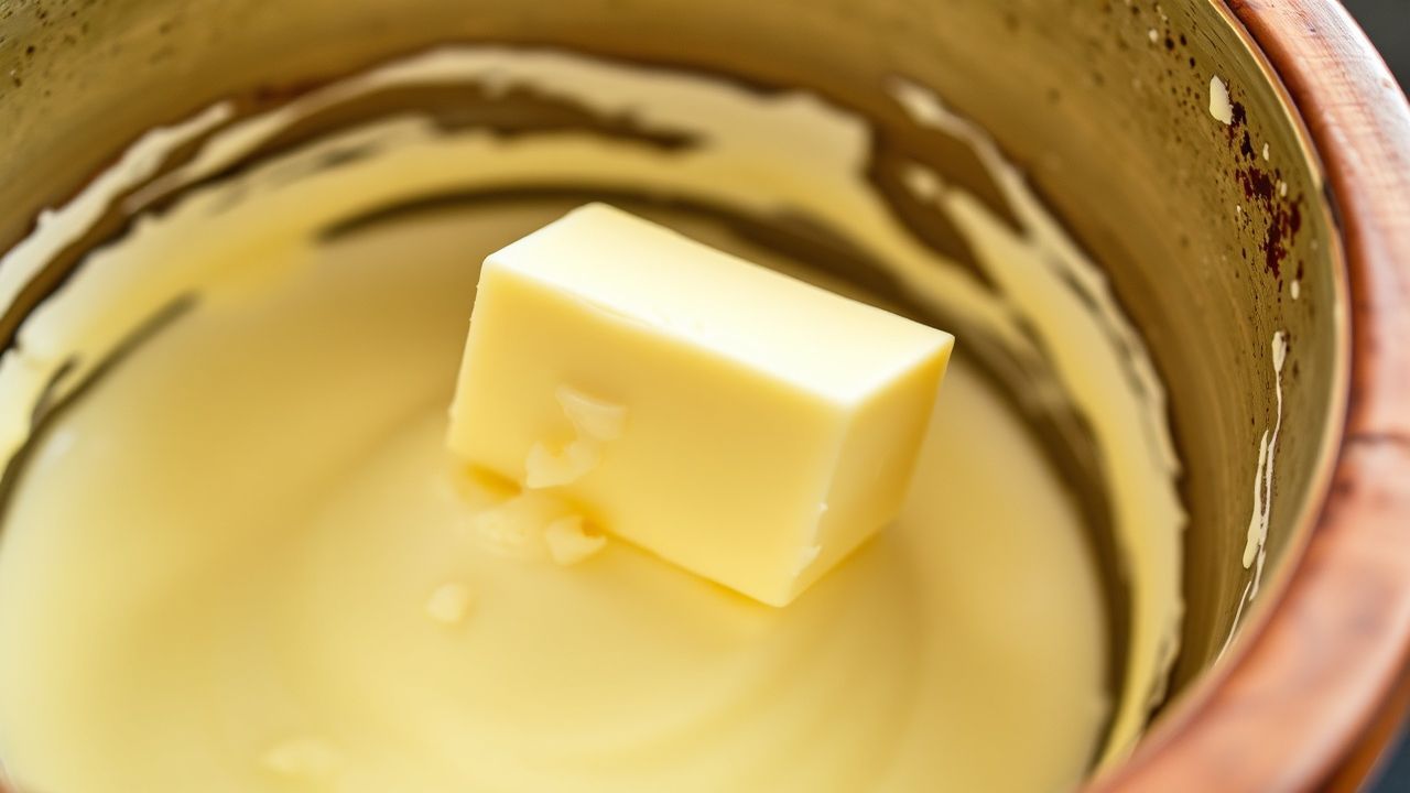 أداة خفق خشبية تقلب القشدة لتحويلها إلى زبدة تقليدية