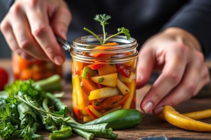 جياردينيرا على طراز شيكاغو محلية الصنع: فلفل وخضروات مخللة مقرمشة وحامضة