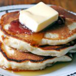 Fluffy Sourdough Pancakes with Homemade Butter & Jam Delight