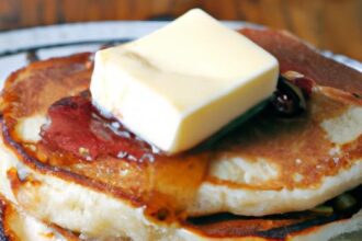 Fluffy Sourdough Pancakes with Homemade Butter & Jam Delight