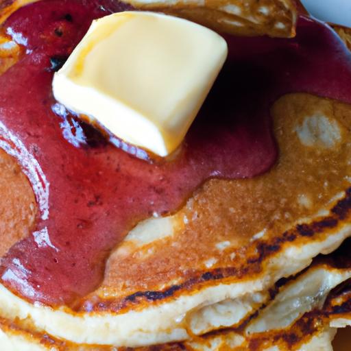 Fluffy Sourdough Pancakes with Homemade Butter & Jam Delight