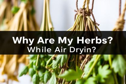 أعشاب تجف هوائياً تُظهر عفنًا على الأوراق وحزم معلقة