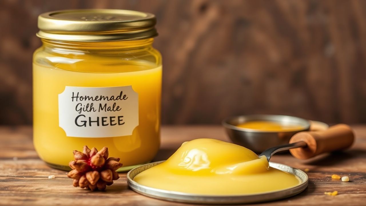 زبدة سمن منزلية محفوظة توضح مدة بقاءها طازجة