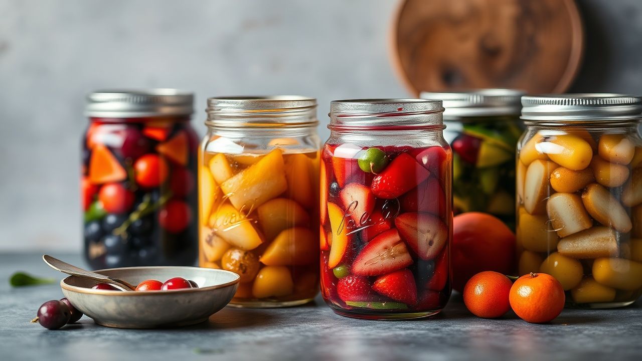 جرار مملوءة بالمربى تغلي في حمام مائي، فن وعلم إطلاق النكهة