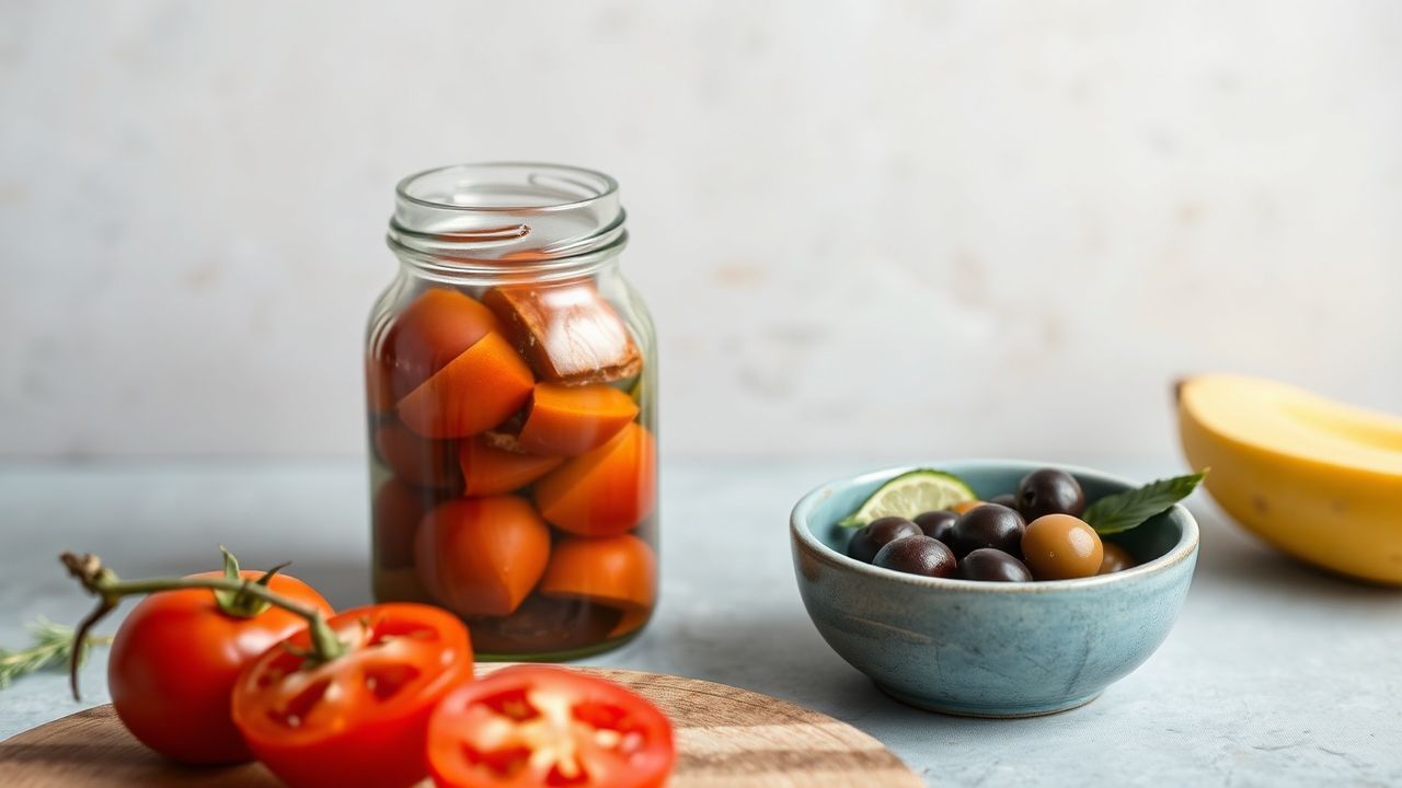 طبق ملون يجمع نكهات طازجة ومحفوظة بانسجام