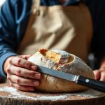 أداة الخبّاز (لام) حادة تجرح سطح رغيف ليمنحه نقوشًا فنية