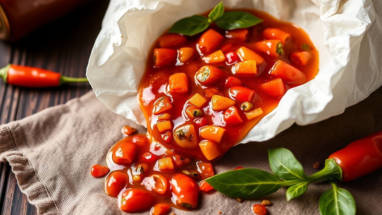 ريليش الفلفل الحار محضّر خطوة بخطوة، ألوان نارية وقطع فلفل طازجة