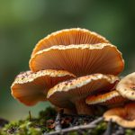 مجموعة فطر بري بأشكال مختلفة مع أوصاف مرئية لتحديد الأنواع