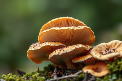 مجموعة فطر بري بأشكال مختلفة مع أوصاف مرئية لتحديد الأنواع