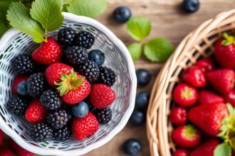 سلة توت ملونة، مربى وزينة ووصفات مبتكرة لحصادك الكبير