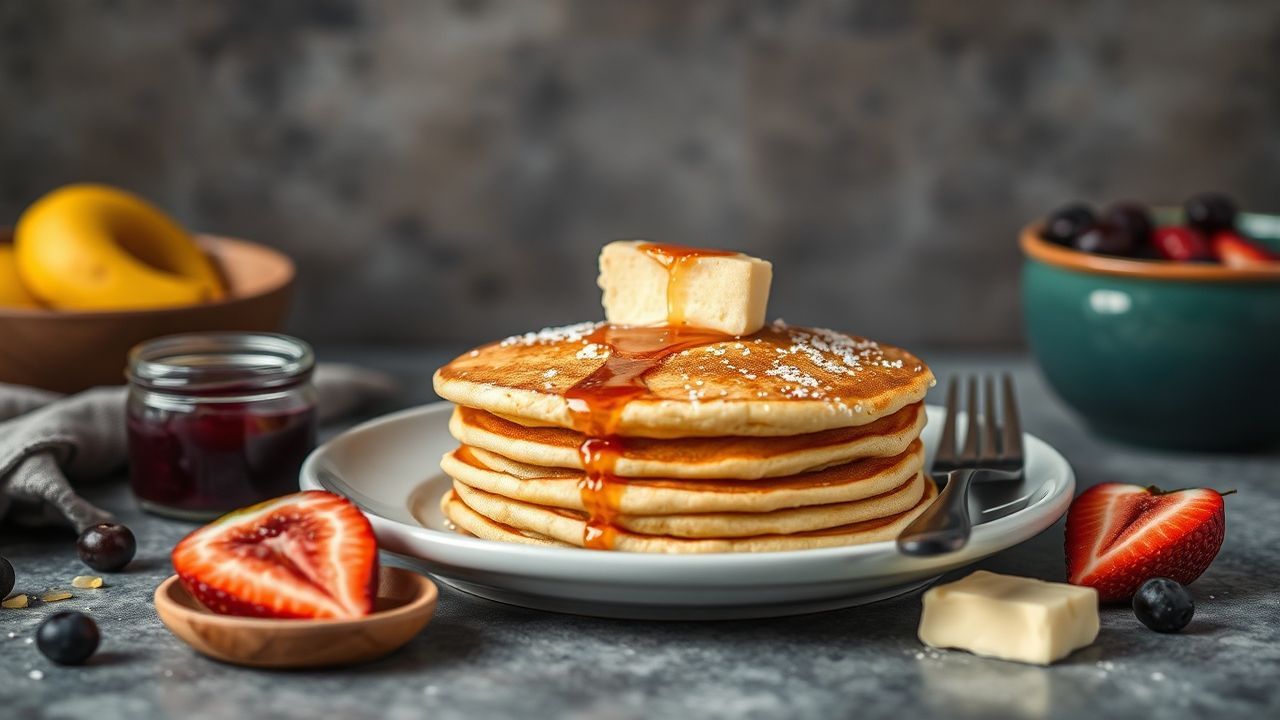 فطائر خبز الحامض الهشة مع زبدة ومربى منزلية الصنع على طبق