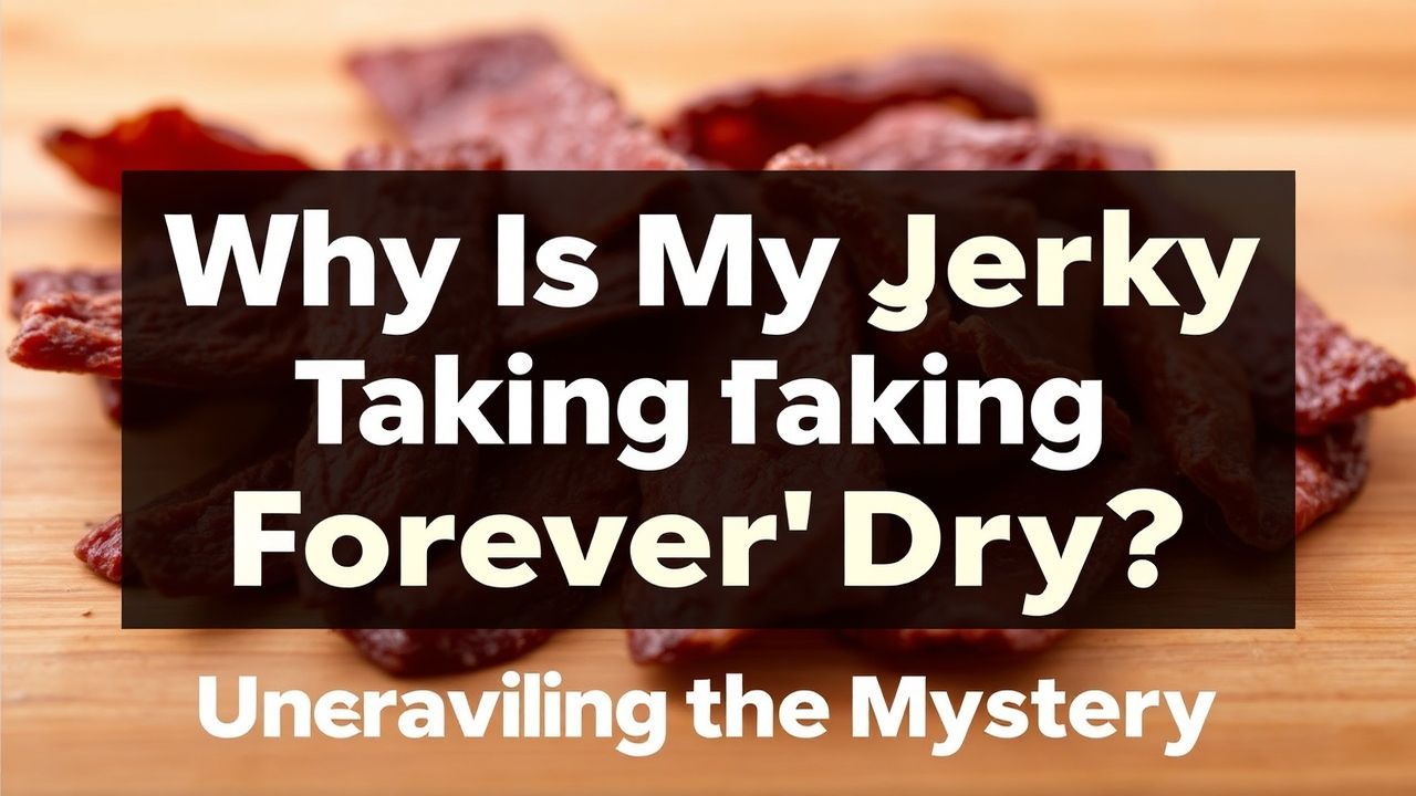 شرائح لحم مجفف تتأخر في الجفاف داخل مجفف منزلي تظهر مشكلة تجفيف الجيركي