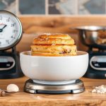 مقياس مطبخ رقمي مع دقيق وملاعق لخبز مثالي