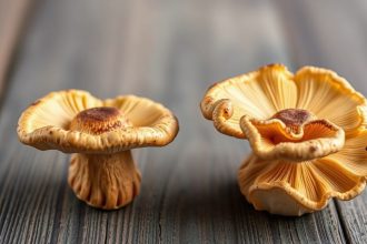 أطباق فطر بورتشيني الذهبي مع أعشاب طازجة ونكهات غنية