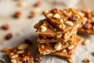 قطع حلوى المكسرات المقرمشة اللامعة محضرة منزليًا خطوة بخطوة