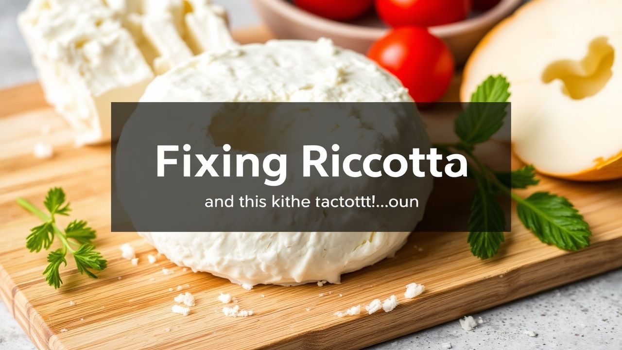 وعاء جبنة ريكوتا جافة أو رطبة مع ملاعق لإصلاح القوام