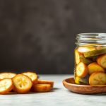 مخللات خيار خبز وزبدة منزلية مقرمشة في صحن جذاب