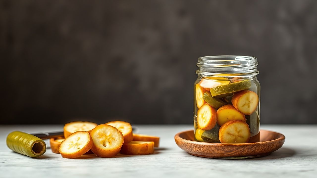 مخللات خيار خبز وزبدة منزلية مقرمشة في صحن جذاب