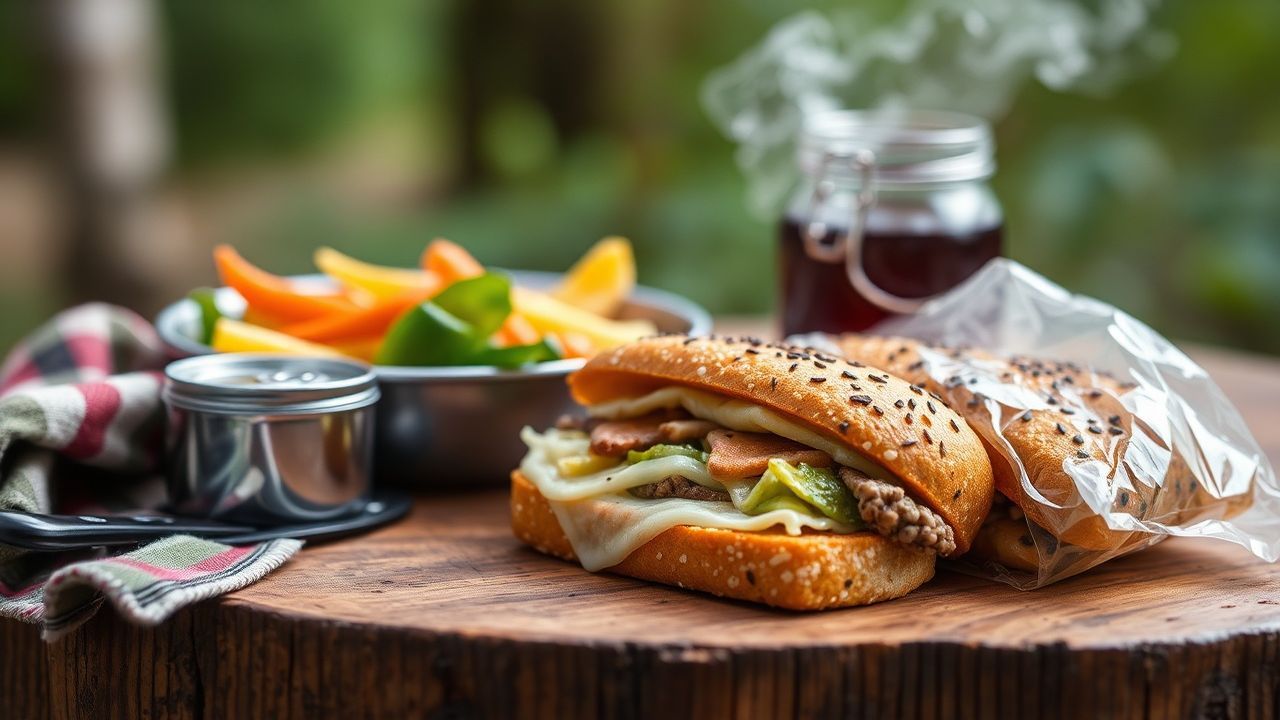 إعادة ترطيب وجبات التخييم المجففة في المطبخ مع أواني وملاعق