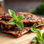 شرائح لحم ضأن مجففة بنكهة النعناع الطازجة، وجبة خفيفة مبتكرة