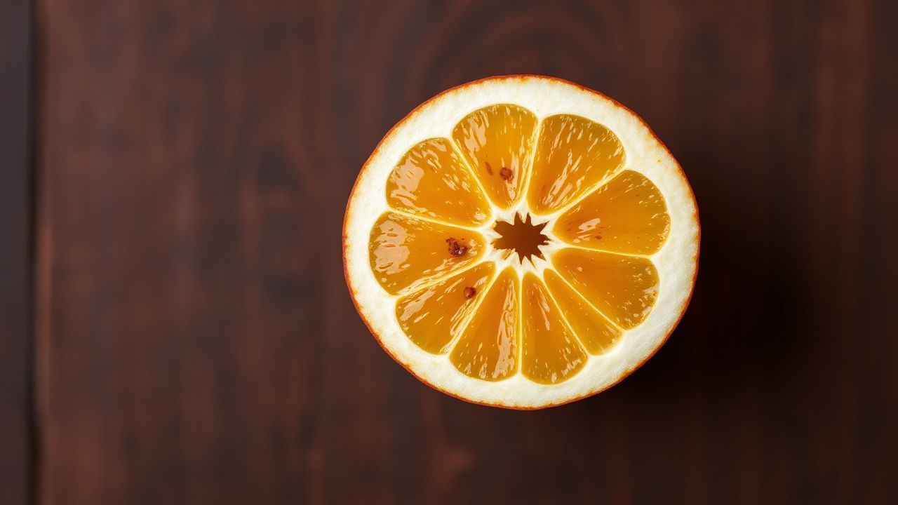 شرائح جلد فاكهة ناعمة وحريرية على ورق الخبز