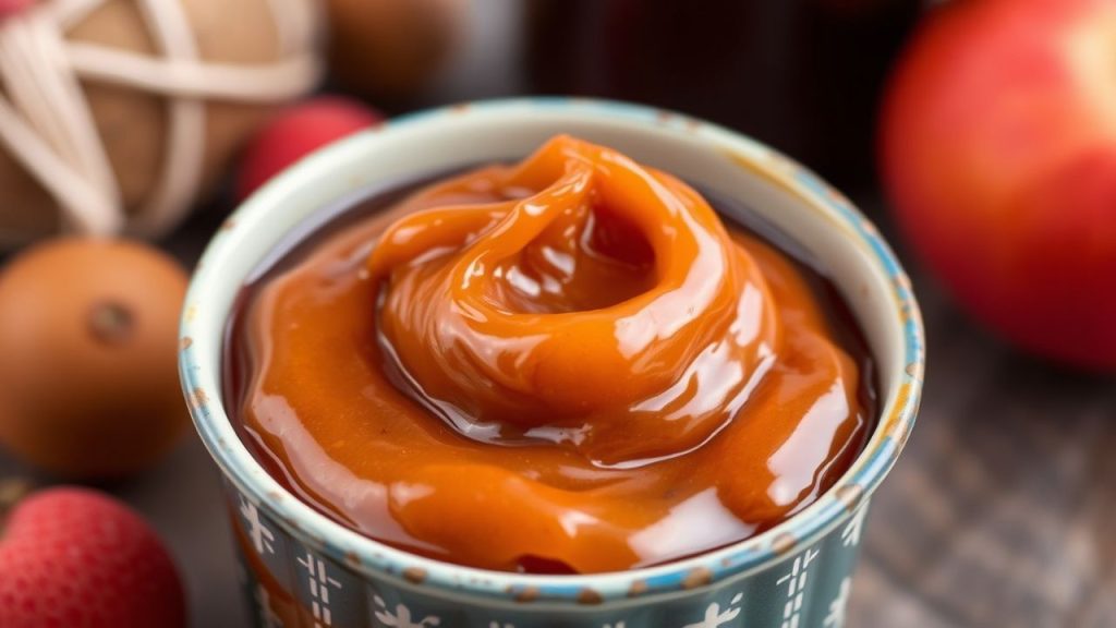 Jam turning brown in a jar, showing chemical reactions