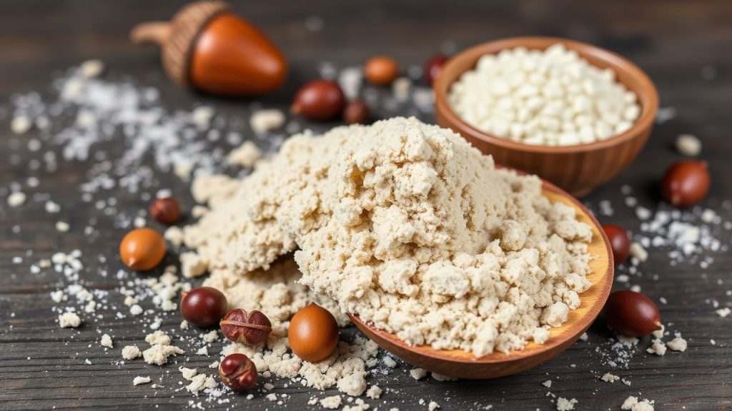 حساء كثيف بمسحوق بلوط طبيعي، قوام دافئ ومغذٍ