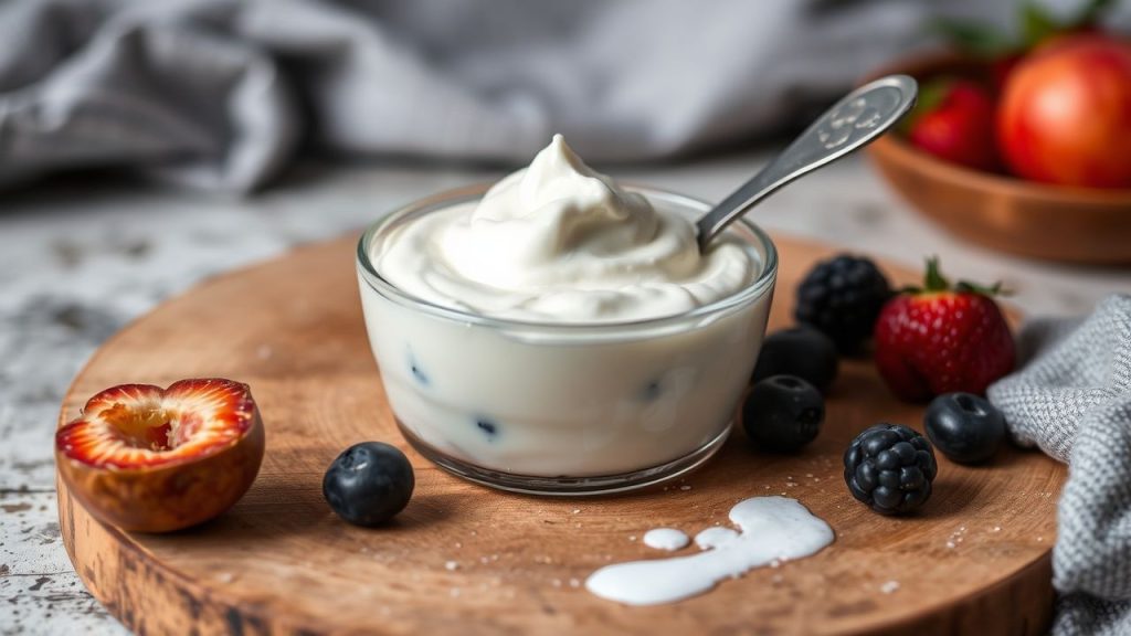 Creamy homemade Icelandic yogurt.