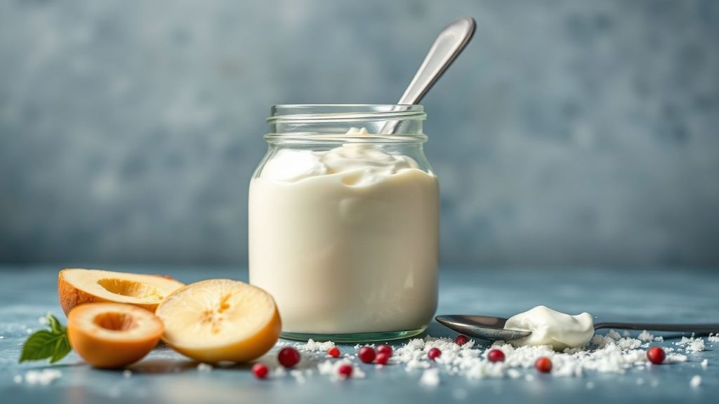 وعاء زبادي منزلي كريمي وسميك مع طبقة عسل وجوز محمص