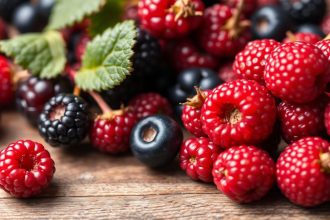 توت بري بدرجات نضج مختلفة على غصن يوضح مدة بقاء الثمرة