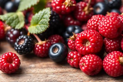 توت بري بدرجات نضج مختلفة على غصن يوضح مدة بقاء الثمرة