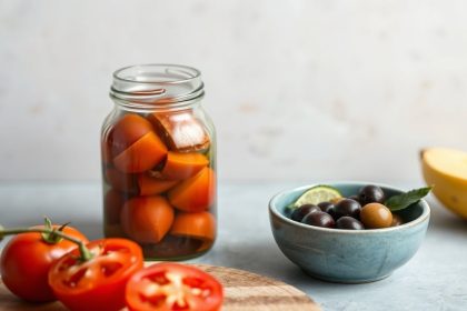 طبق ملون يجمع نكهات طازجة ومحفوظة بانسجام