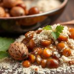 وعاء حساء كثيف منكه بدقيق البلوط الطبيعي