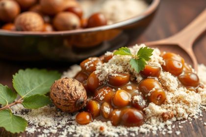 وعاء حساء كثيف منكه بدقيق البلوط الطبيعي