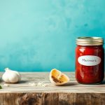 قدور مارينارا منزلية حمراء وجرار معلبة تعبق ببهجة التعليب