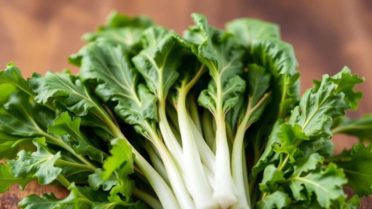 طبق هندباء أنيق مطبوخ مع أعشاب وزيت زيتون وشرائح ليمون