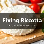 وعاء جبنة ريكوتا جافة أو رطبة مع ملاعق لإصلاح القوام