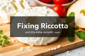 وعاء جبنة ريكوتا جافة أو رطبة مع ملاعق لإصلاح القوام