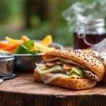 إعادة ترطيب وجبات التخييم المجففة في المطبخ مع أواني وملاعق