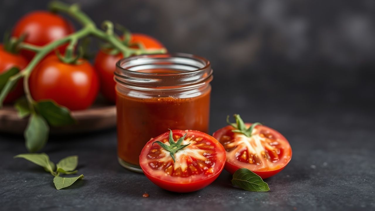 طماطم طازجة تتحول إلى صلصة غنية في قدر منزلي