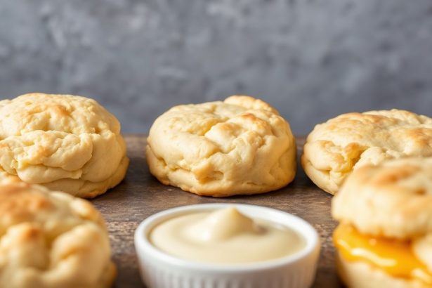 بسكويت تشيدر باي بطعم ريد لوبستر، ذهبي وهش، مُزَيَّن بأعشاب وزبدة ذائبة