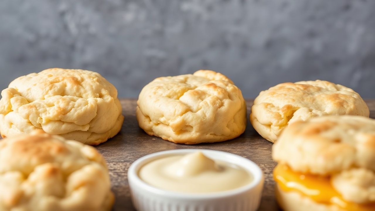 بسكويت تشيدر باي بطعم ريد لوبستر، ذهبي وهش، مُزَيَّن بأعشاب وزبدة ذائبة