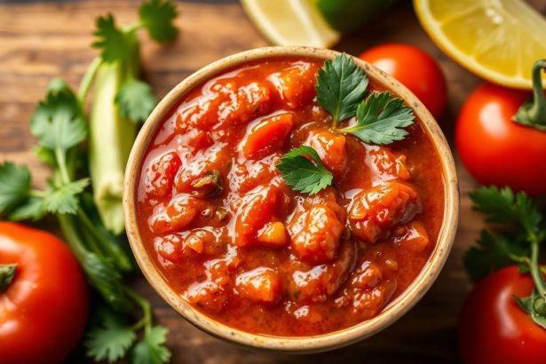 روتيل منزلية: طماطم مقطعة وفلفل حار طازج