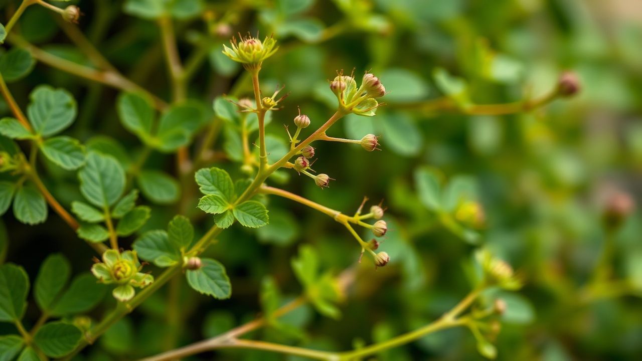 لقطة مقربة لسيقان لاصقة مغطاة بخطاطيف صغيرة لتسهيل رصد الأعشاب