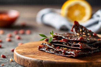 شرائح جيركي متبّلة بنكهات مدخنة وعشبية خالية من السكر