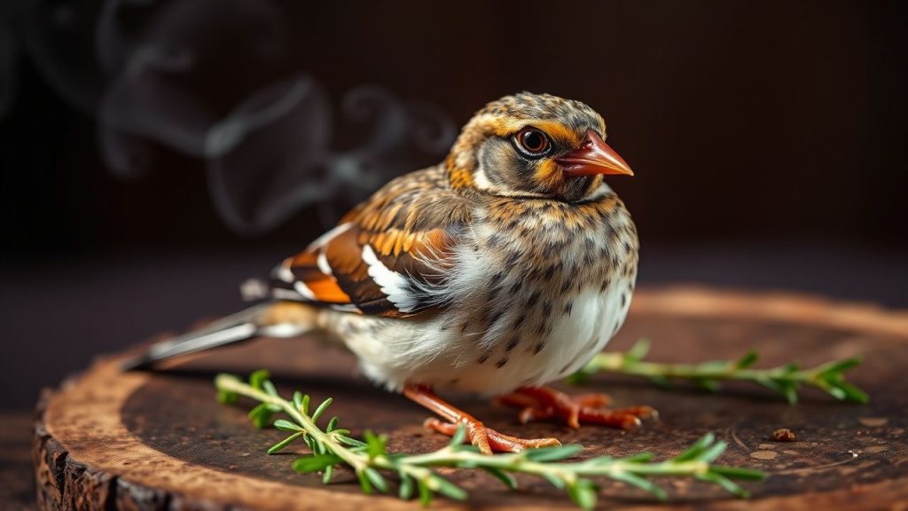 سمان مدخّن على جهاز التدخين، قشرة ذهبية وتوابل معطرة تدعو للتجريب